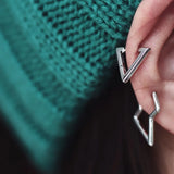 925 Silver Earring Lightning Zircon Drop 3-layer Ear Ring Woman Girl Jewel