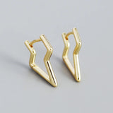 925 Silver Earring Lightning Zircon Drop 3-layer Ear Ring Woman Girl Jewel
