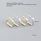 925 Silver C-Shaped Earring with Zircon Accent