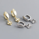 925 Silver Earring Zircon Pendant Drop Earring