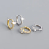925 Silver Earring Geometric Zircon Ear Ring Jewelry
