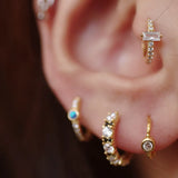 925 Silver Earring Geometric Zircon Ear Ring Jewelry