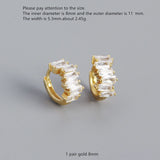 925 Silver Earring Geometric Zircon Ear Ring Jewelry