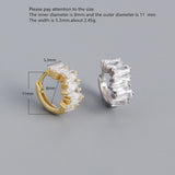925 Silver Earring Geometric Zircon Ear Ring Jewelry