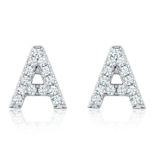 925 Silver Earring A Clear Zirconia Stud