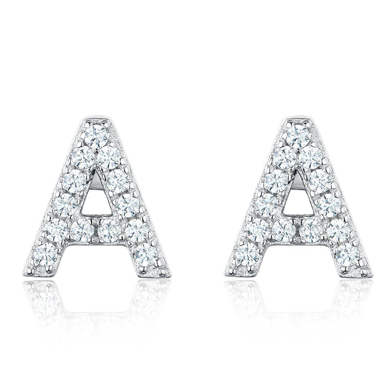 925 Silver Earring A Clear Zirconia Stud