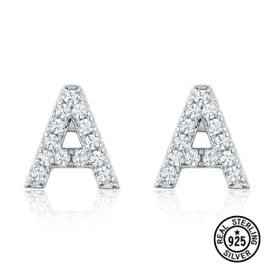 925 Silver Earring A Clear Zirconia Stud