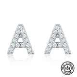 925 Silver Earring A Clear Zirconia Stud