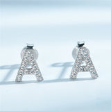 925 Silver Earring A Clear Zirconia Stud