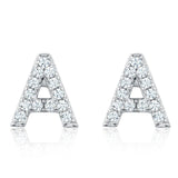 925 Silver Earring A Clear Zirconia Stud