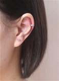 925 Silver Devil's Eye Heart Stud Earring