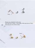 925 Silver Devil's Eye Heart Stud Earring