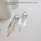 925 Silver Earring Heart Shape Tassel Long Earrings Girls Jewelry