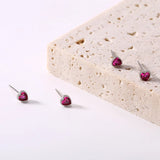 925 Silver Earring Zircon Pearl Crab Heart Stud Small Woman Girl Jewelry