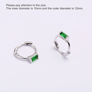 925 Silver Pearl Ear Ring Green Zircon Earring