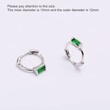 925 Silver Pearl Ear Ring Green Zircon Earring