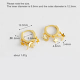 925 Silver Earring Star Moon Pendant Wild Woman Girl Ear Jewelry