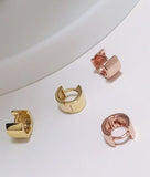 925 Silver Earring Wide-Geometric Ear Ring Boy Girl Ear Jewelry
