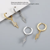 925 Sterling Silver Zircon Lightning Earring