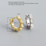 925 Silver Earring Geometric Water Chestnut Ear Ring Circle Earring