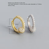 925 Silver Earring Geometric Water Chestnut Ear Ring Circle Earring