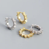925 Silver Earring Geometric Water Chestnut Ear Ring Circle Earring