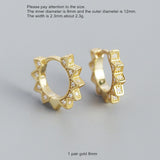 925 Silver Earring Geometric Water Chestnut Ear Ring Circle Earring