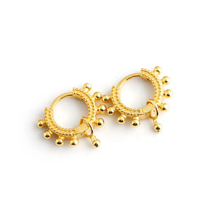 925 Silver Earring Punk Rivet Bead Circle Ear Nail Girl Boy Ear Jewelry