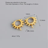 925 Silver Earring Punk Rivet Bead Circle Ear Nail Girl Boy Ear Jewelry