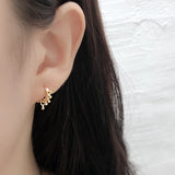 925 Silver Earring Punk Rivet Bead Circle Ear Nail Girl Boy Ear Jewelry