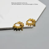 925 Silver Earring Punk Rivet Bead Circle Ear Nail Girl Boy Ear Jewelry