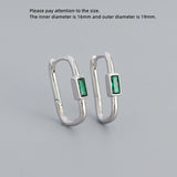 925 Silver U Shape Colorful Zircon Earring