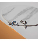 925 Silver Zircon Cross Drop Earring Wild Style Silver Ear Jewelry