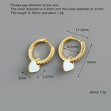 925 Silver Earring Zircon Heart Horse Eye Oval Angel Drop Earring