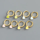 925 Silver Earring Zircon Heart Horse Eye Oval Angel Drop Earring