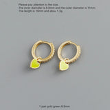 925 Silver Earring Zircon Heart Horse Eye Oval Angel Drop Earring