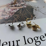 925 Silver Zircon Heart Drop Earring Girl Women Jewelry