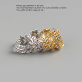 925 Silver Zircon Olive Leaf Earring Sweet Wild Girl Ear Jewelry