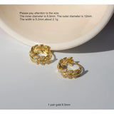 925 Silver Zircon Olive Leaf Earring Sweet Wild Girl Ear Jewelry