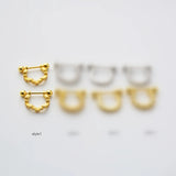 925 Silver Zircon Round Ear Ring Screw Ear Bone Nail OL Woman Girl Jewelry