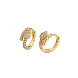925 Silver Zircon Snake Flower Ear Ring Women Ear Jewelry