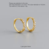 925 Silver Earring Zircon Wavy Irregular Ear Ring Wild Women Girl Jewelry