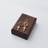 925 Silver Earring Zircon Cross Eye Totem Drop Earring