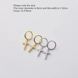 925 Silver Earring Zircon Cross Eye Totem Drop Earring
