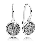 925 Silver Baroque Pearl Hoop Earrings with Crystal
