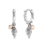 925 Silver Baroque Pearl Hoop Earrings with Crystal