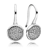 925 Silver Baroque Pearl Hoop Earrings with Crystal