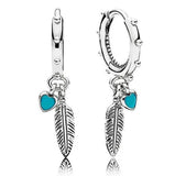 925 Silver Baroque Pearl Hoop Earrings with Crystal