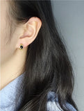 925 Silver Geometric Pearl Texture U Shape Ear Ring