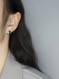 925 Silver Geometric Pearl Texture U Shape Ear Ring